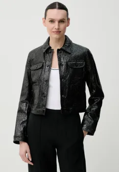 The Kooples geaca culoarea negru, de tranzitie, FBLO30018K imagine