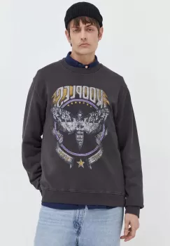 The Kooples hanorac de bumbac barbati, culoarea gri, cu imprimeu imagine