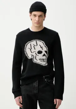 The Kooples pulover din amestec de lana barbati, culoarea negru, HPUL30003K imagine