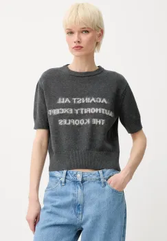 The Kooples pulover din amestec de lana culoarea gri, FPUL30012K imagine