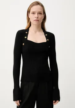 The Kooples pulover femei, culoarea negru, light, FPUL30090K imagine