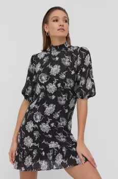 The Kooples Rochie culoarea negru, mini, model drept imagine