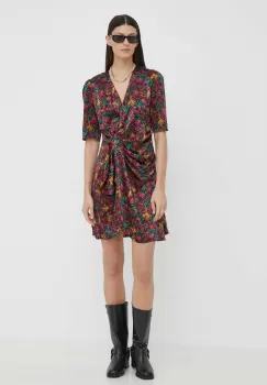 The Kooples rochie de matase mini, evazati, FROB28063K imagine