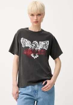 The Kooples tricou din bumbac culoarea gri, FTSC30026K imagine