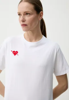 The Kooples tricou din bumbac femei, culoarea alb, FTSC30036K imagine