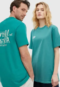 The Mercer Brand tricou din bumbac culoarea verde, cu imprimeu imagine