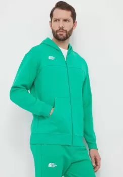 The North Face bluza barbati, culoarea verde, cu gluga, neted, NF0A87FBPO81 imagine