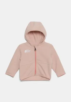 The North Face bluza bebe BABGLACIER F/Z HOODIE culoarea roz, cu gluga, neted, NF0A8B1ALK61 imagine