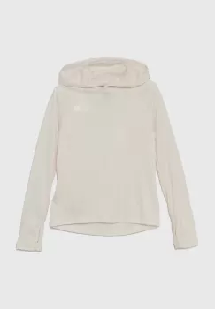 The North Face bluza copii SUMMER LT SUN HOODIE culoarea bej, cu gluga, neted imagine