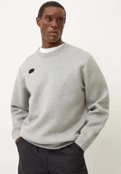 The North Face bluza Crew Neck Sweatshirt barbati, culoarea gri, melanj, NF0A8AMAEC41 imagine