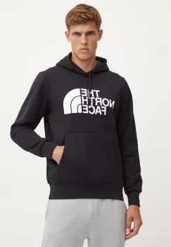 The North Face bluza Easy Hoodie barbati, culoarea negru, cu gluga, cu imprimeu, NF0A89FFJK31 imagine