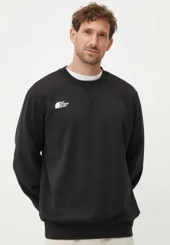 The North Face bluza Essential Crew barbati, culoarea negru, neted, NF0A89ETJK31 imagine