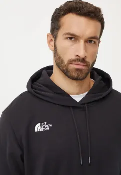The North Face bluza Essential Hoodie barbati, culoarea negru, cu gluga, neted, NF0A89ESJK31 imagine