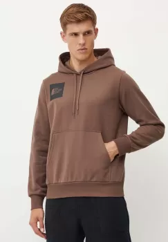 The North Face bluza Fine Hoodie barbati, culoarea maro, cu gluga, cu imprimeu, NF0A89EU1OI1 imagine