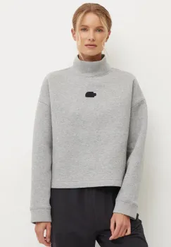 The North Face bluza Mock Neck Sweatshirt femei, culoarea gri, melanj, NF0A89C1EC41 imagine