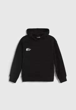 The North Face bluza OVERSIZED HOODIE culoarea negru, cu gluga, melanj imagine