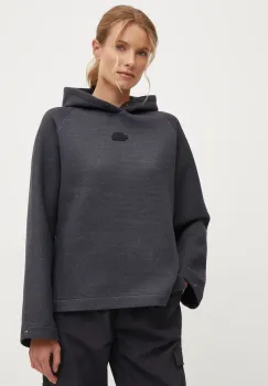 The North Face bluza Relaxed femei, culoarea gri, cu gluga, neted, NF0A89C0KS71 imagine