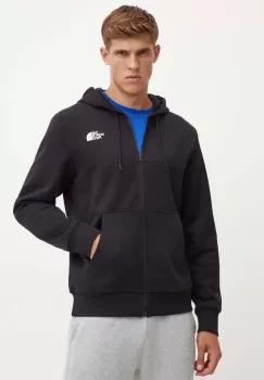 The North Face bluza Simple Dome Full Zip Hoodie barbati, culoarea negru, cu gluga, cu imprimeu, NF0A89FDJK31 imagine
