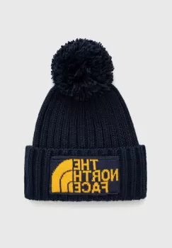 The North Face caciula culoarea albastru marin, din tricot gros imagine