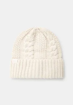 The North Face caciula Oh Mega Beanie culoarea bej, din tricot gros, NF0A7WJJQLI1 imagine