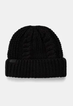 The North Face caciula Oh Mega Beanie culoarea negru, din tricot gros, NF0A7WJJKX71 imagine
