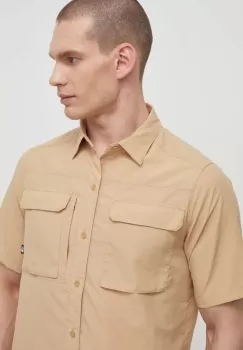 The North Face camasa Sequoia barbati, culoarea bej, cu guler clasic, regular, NF0A4T19LK51 imagine