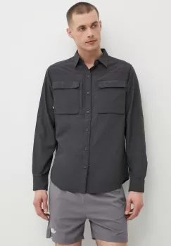 The North Face camasa Sequoia barbati, culoarea gri, cu guler clasic, regular, NF0A4T180C51 imagine