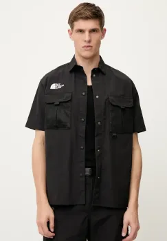 The North Face camasa TNF X NSE culoarea negru, cu guler clasic, relaxed, NF0A8BK1JK31 imagine