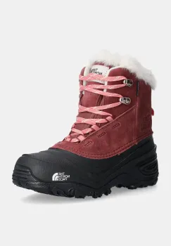 The North Face cizme de iarna copii SHELLISTA V LACE WP culoarea bordo, NF0A7W5X7I01 imagine