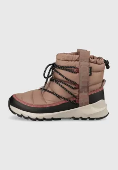 The North Face cizme de iarna Women S Thermoball Lace Up Wp culoarea maro imagine