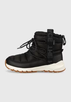 The North Face cizme de iarna Women S Thermoball Lace Up Wp culoarea negru imagine