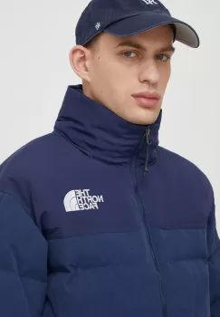 The North Face geaca barbati, culoarea albastru marin, de iarna imagine