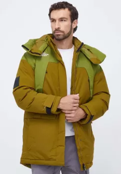 The North Face geaca barbati, culoarea verde, de iarna imagine