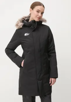 The North Face geaca de puf Arctic femei, culoarea negru, de iarna, NF0A84J24H01 imagine