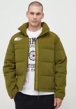 The North Face geaca de puf barbati, culoarea verde, de iarna imagine