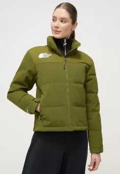 The North Face geaca de puf femei, culoarea verde, de iarna imagine