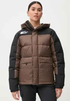 The North Face geaca de puf HMLYN Down femei, culoarea maro, de iarna, NF0A4R2W5EX1 imagine