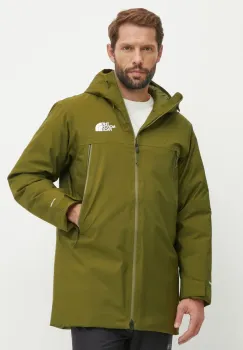 The North Face geaca de puf MTN Range barbati, culoarea verde, de iarna, NF0A88WEPIB1 imagine