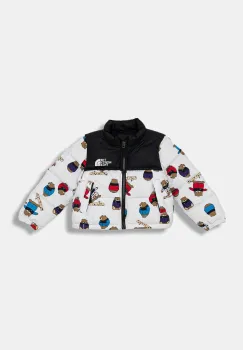 The North Face geaca de puf pentru copii KID 1996 RETRO NUPTSE JACKET -PRINT culoarea alb, NF0A8E842LP1 imagine