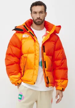 The North Face geaca de puf TNF x Yinka Ilori culoarea portocaliu, de iarna, NF0A89GD0IH1 imagine