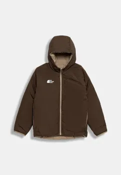 The North Face geaca reversibila pentru copii B REVERSIBLE PERRITO HOODED JACKET culoarea bej, NF0A88TWBOX1 imagine