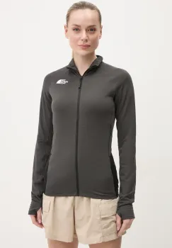 The North Face hanorac Bolt Polartec femei, culoarea gri, cu imprimeu, NF0A8BT0MN81 imagine