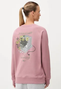 The North Face hanorac de bumbac Connect Relaxed culoarea roz, cu imprimeu, NF0A8E4JHCS1 imagine
