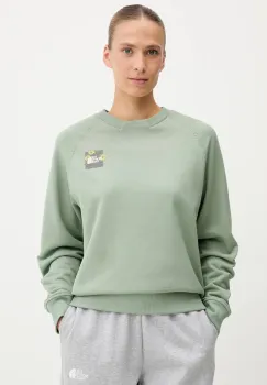 The North Face hanorac de bumbac Connect Relaxed culoarea verde, cu imprimeu, NF0A8E4JBQ11 imagine
