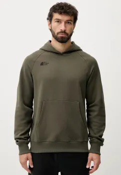 The North Face hanorac de bumbac culoarea verde, cu gluga, cu imprimeu, NF0A8E3KFA41 imagine