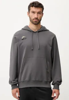 The North Face hanorac de bumbac Flowe Dome culoarea gri, cu gluga, cu imprimeu, NF0A8EGZRHI1 imagine