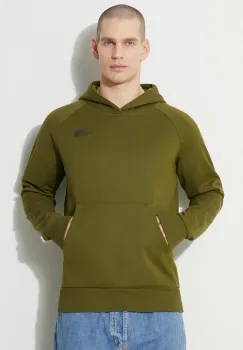 The North Face hanorac de bumbac M Raglan Redbox Hoodie barbati, culoarea verde, cu gluga, cu imprimeu, NF0A2ZWUPIB1 imagine