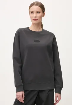 The North Face hanorac de bumbac Nature Relaxed femei, culoarea gri, cu imprimeu, NF0A8BVXJK31 imagine