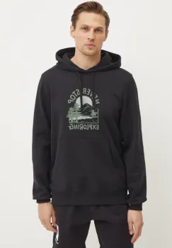 The North Face hanorac de bumbac Outdoor Graphic barbati, culoarea negru, cu gluga, cu imprimeu, NF0A8C20JK31 imagine
