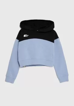 The North Face hanorac de bumbac pentru copii G DREW PEAK CROP P/O HOODIE cu gluga, neted imagine